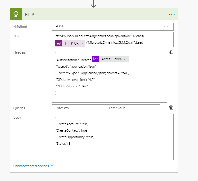 Qualify Lead in Dynamics 365 through the Canvas App with Microsoft flow