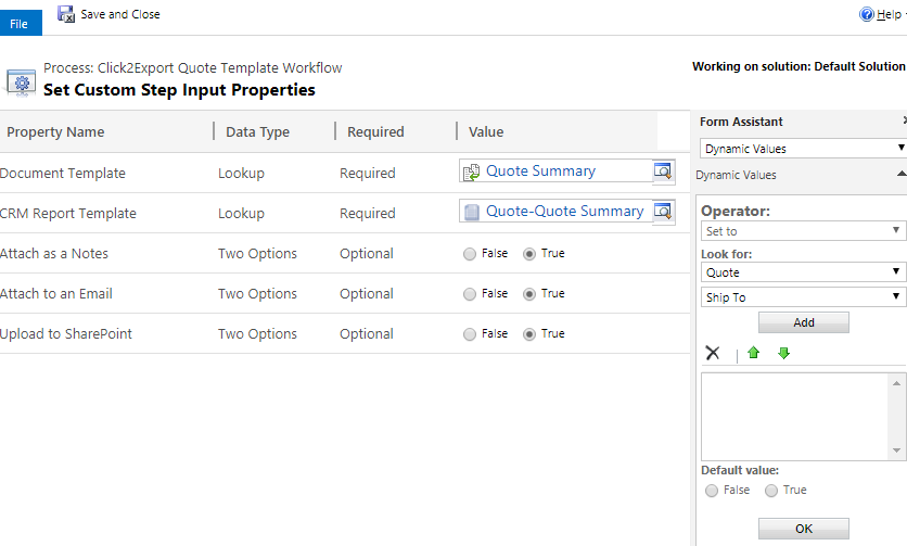 2Use Click2Export Workflow to Export Dynamics CRM Word Templates