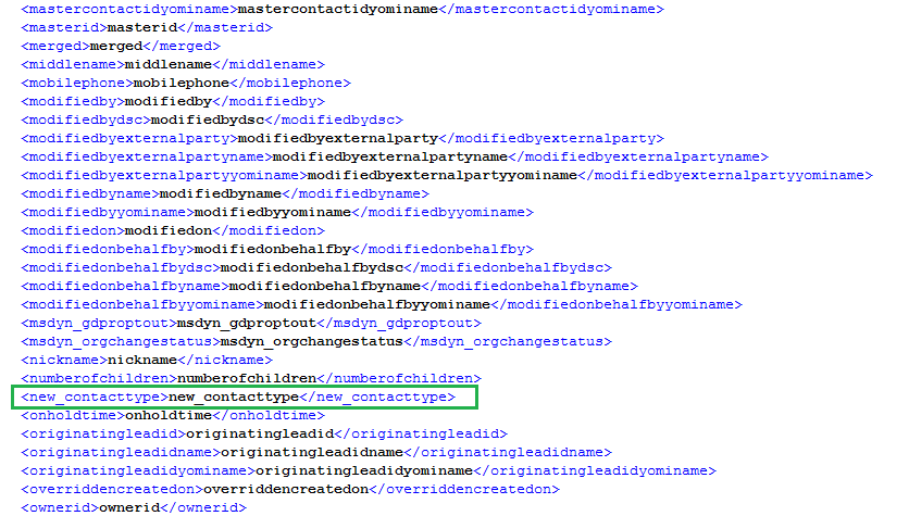 Add Fields In XML Mapping Of Existing Word Template Used In Dynamics 