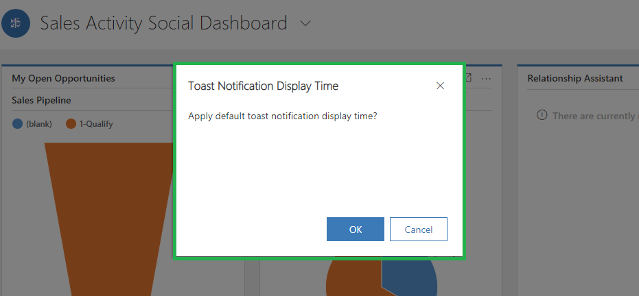 Dynamics 365 CRM Toast Notification