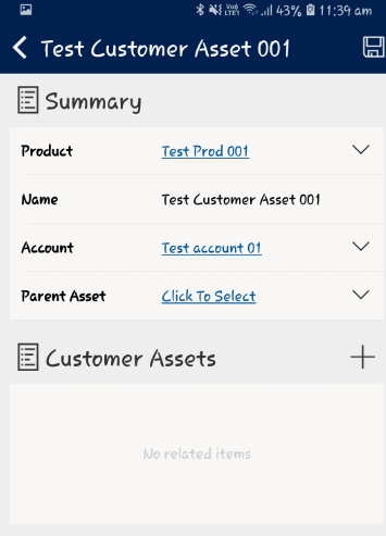 Scan Customer Asset from Field Service Mobile App