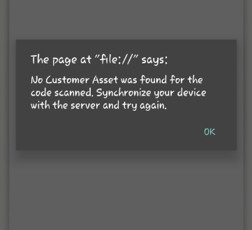 Scan Customer Asset from Field Service Mobile App