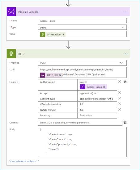 Qualify Lead in Dynamics 365 through the Canvas App with Microsoft flow