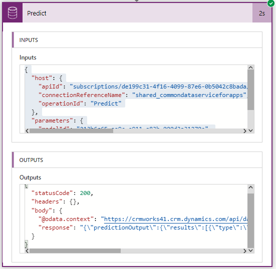 Text classification model Microsoft Flow