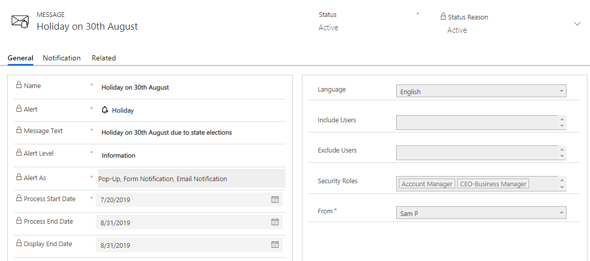 Alerts4Dynamics - Schedule & Track Alerts and Notifications for your Dynamics 365 users in a smart way