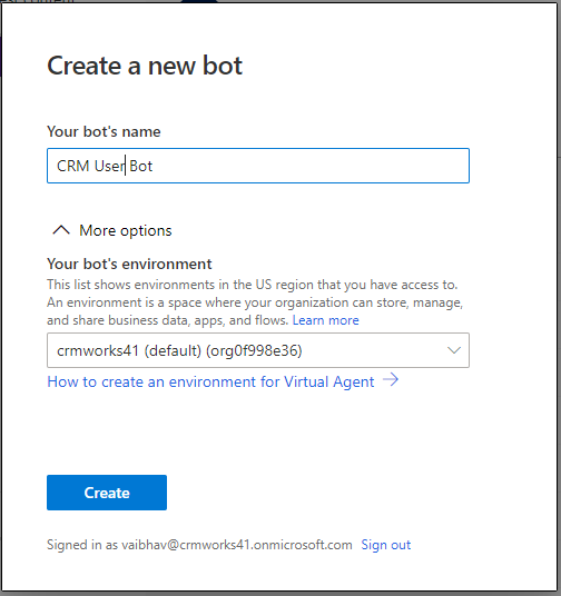 Use Dynamics 365 Virtual Agent Chabot for the CRM users