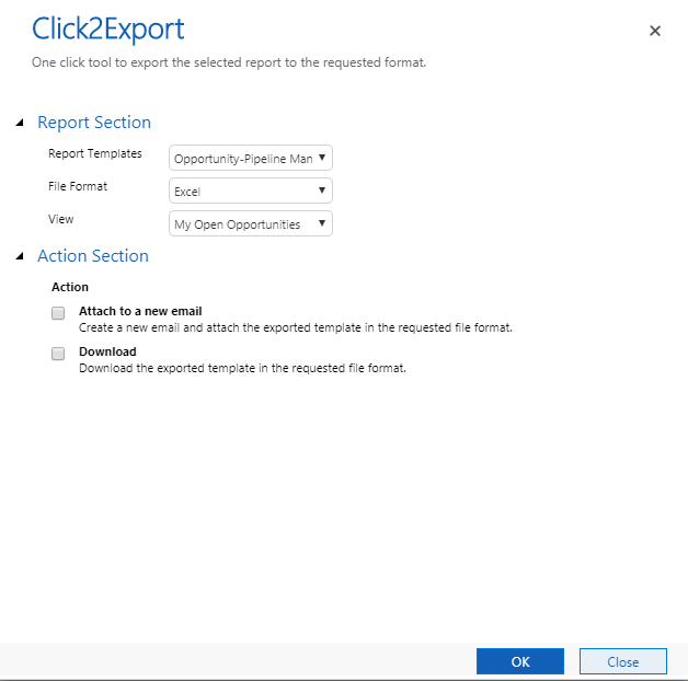 Export Dynamics 365 CRM Reports