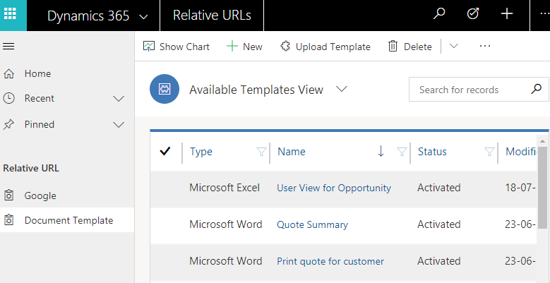 Use of Relative URLs in Dynamics 365 CRM Classic Web & Unified Interface SiteMap