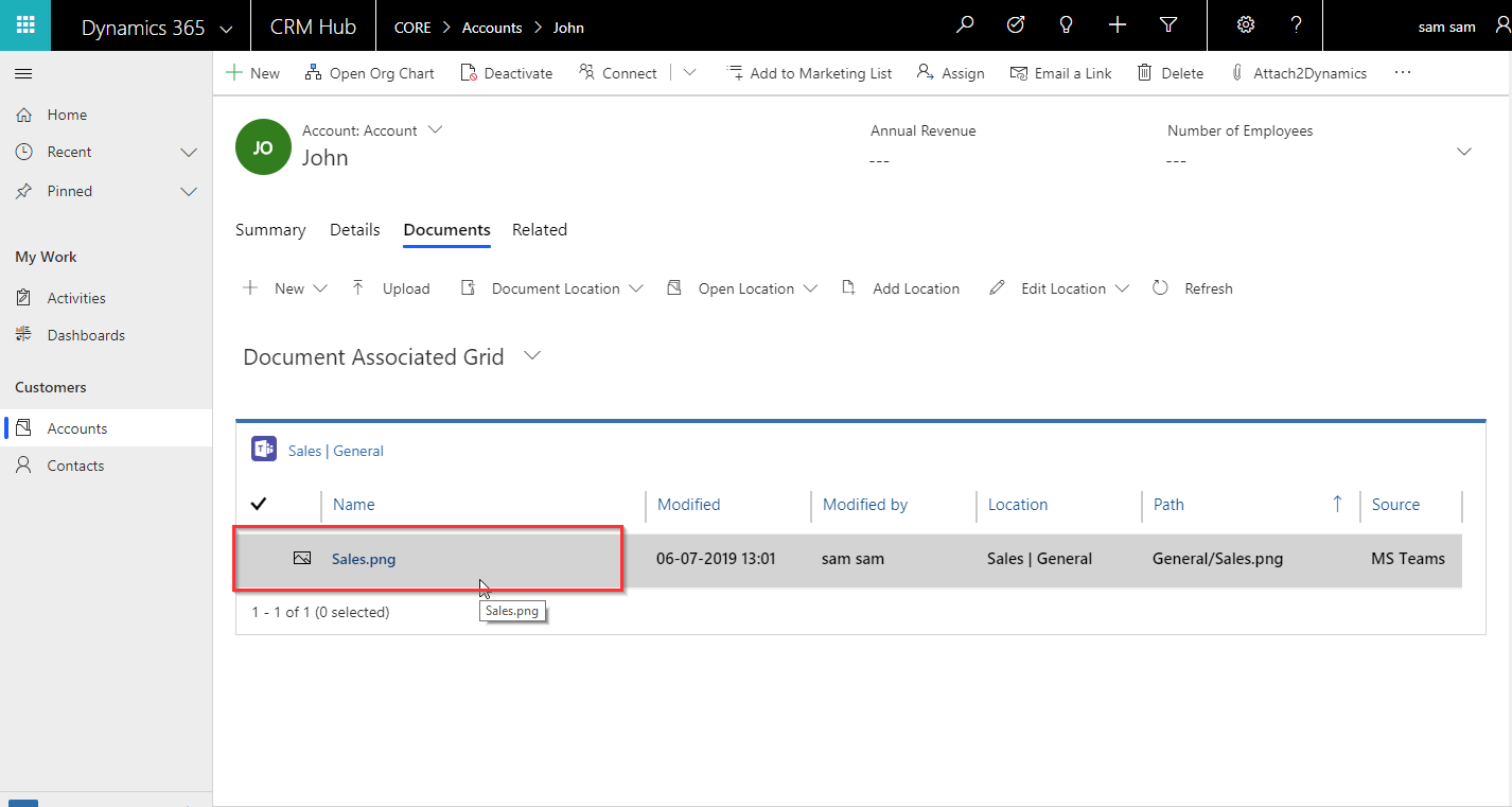 Integration between Dynamics 365 CRM and Microsoft Teams in Wave 2 Release