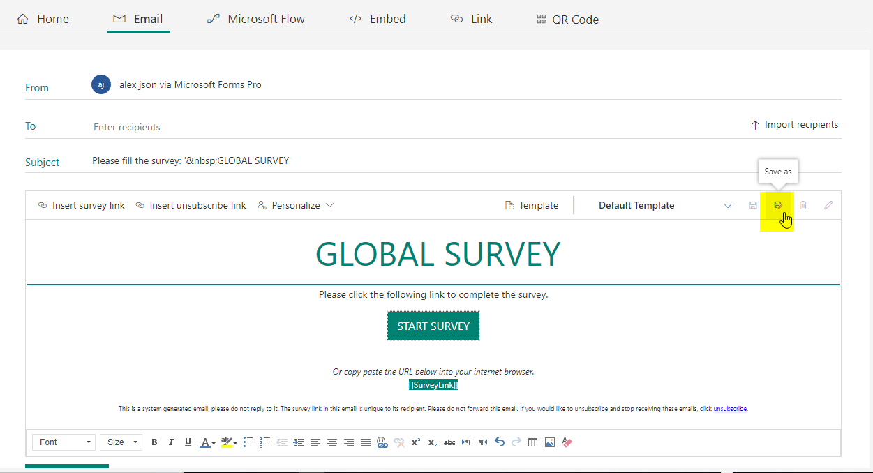 How to Send Survey and Get Response in CRM using MS Forms