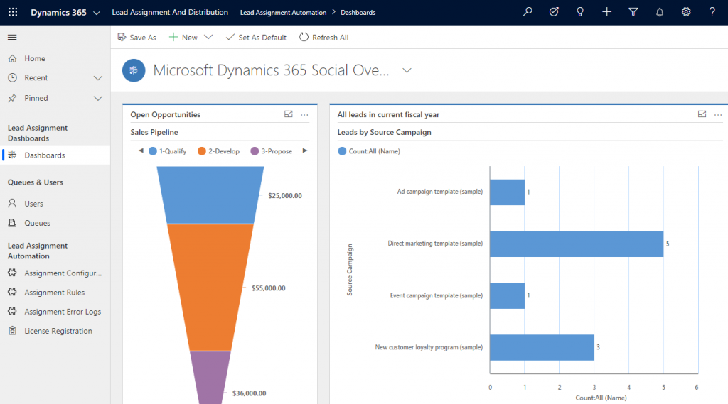 automatic lead assignment dynamics 365