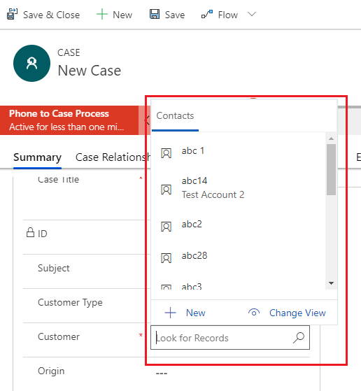 Customer Field