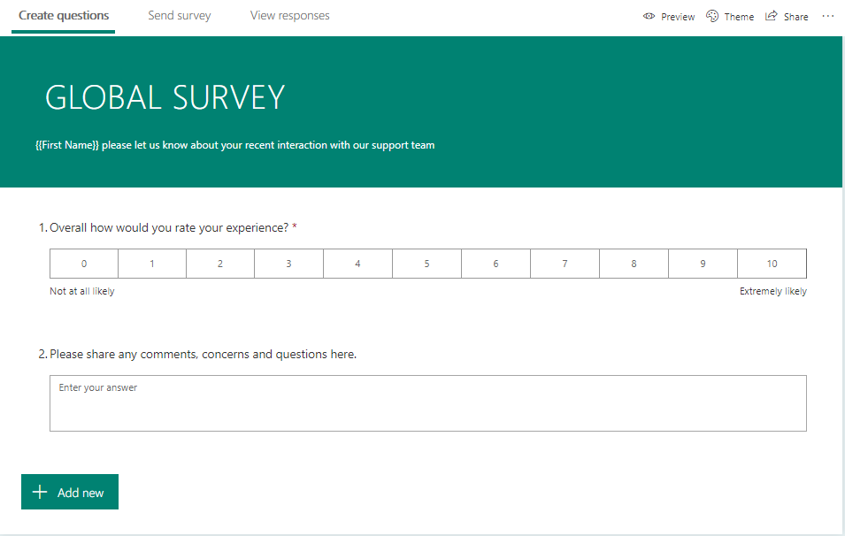 How to Send Survey and Get Response in CRM using MS Forms