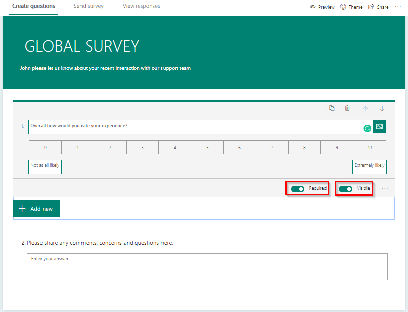 How to Send Survey and Get Response in CRM using MS Forms