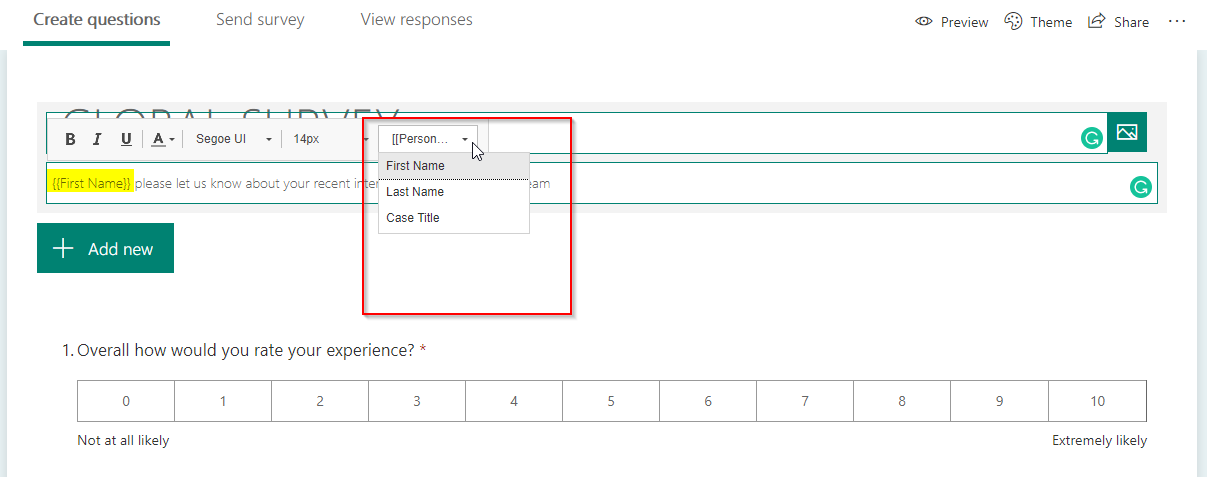 How to Send Survey and Get Response in CRM using MS Forms