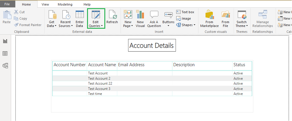 modify Power BI Report Data Source Queries from Advance Editor