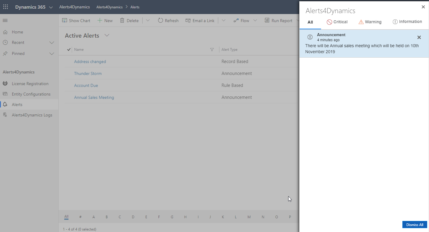 Managing Dynamics 365 CRM Alerts and Notifications