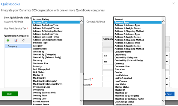 Sync Data from Dynamics 365 CRM to QuickBooks