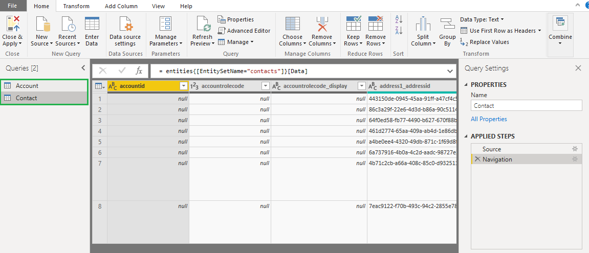 modify Power BI Report Data Source Queries from Advance Editor