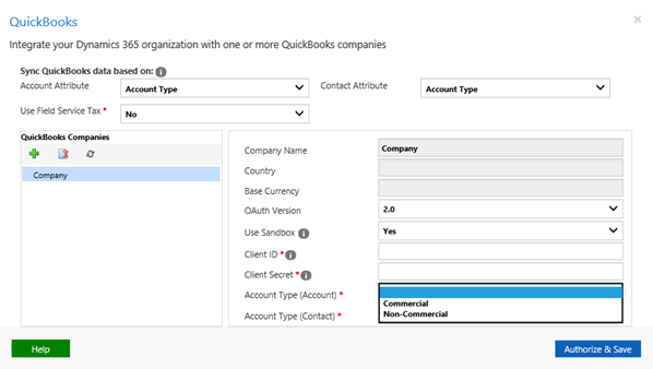 Sync Data from Dynamics 365 CRM to QuickBooks