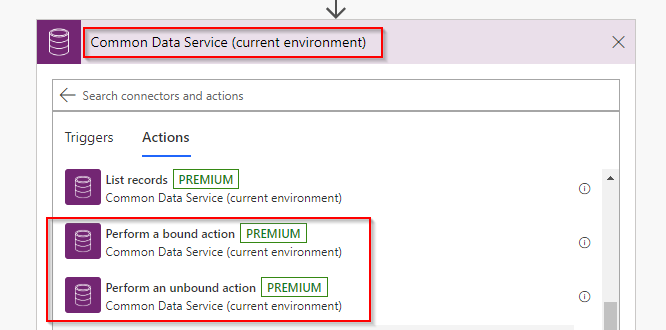 Call an Action through Power Automate