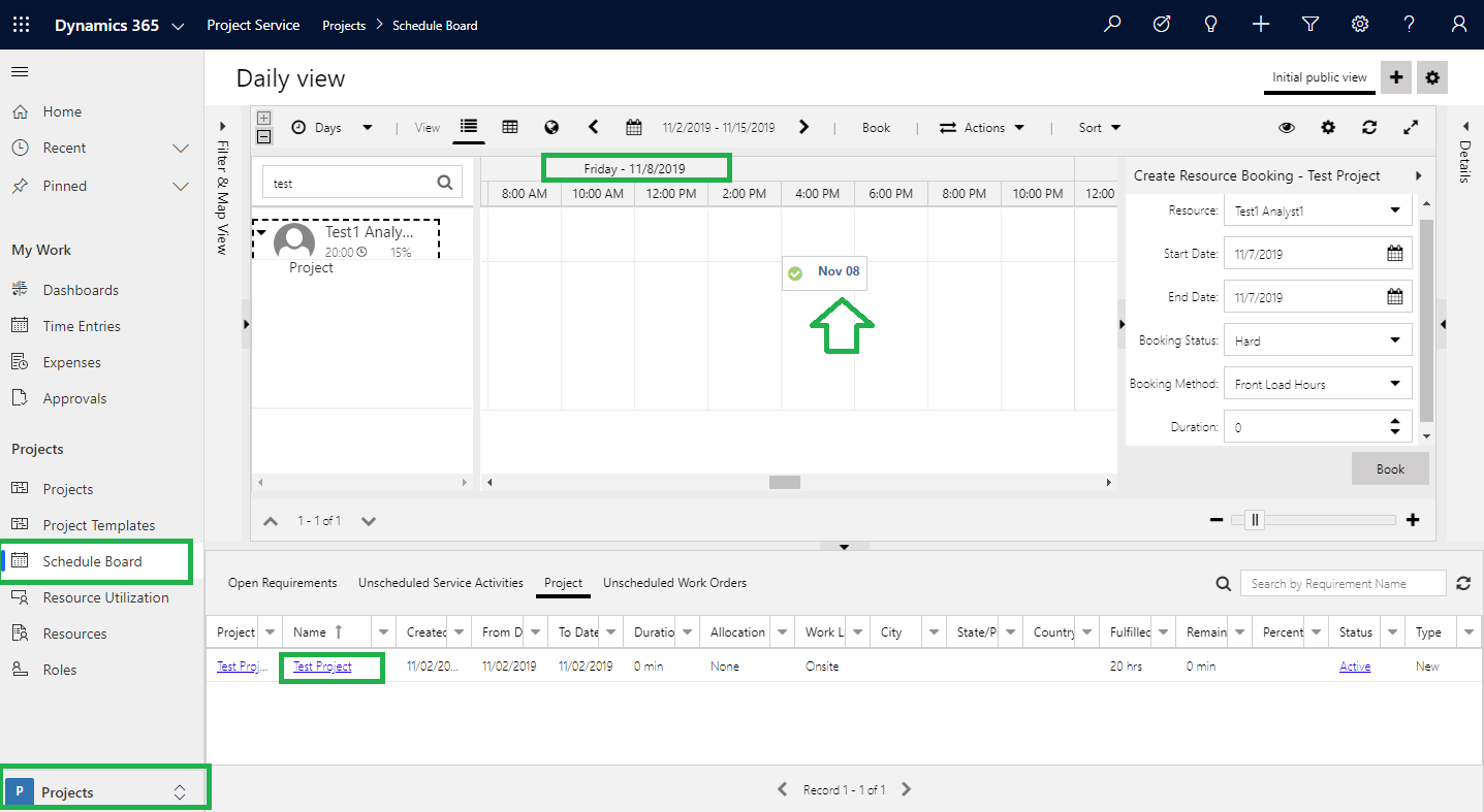 schedule board for Dynamics 365 CRM