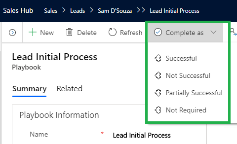 Use Playbooks in Dynamics 365 CE