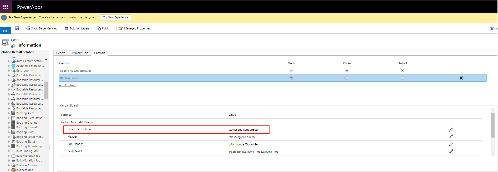 Visualize any CRM View as lanes as in a Kanban View