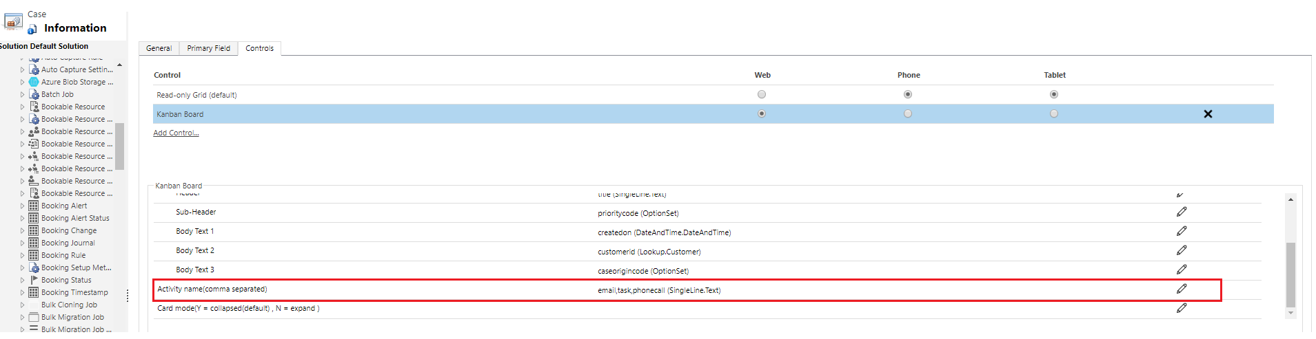 Support to define quick activity actions for the records