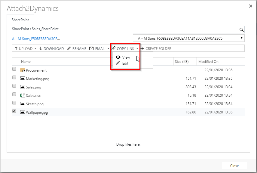 Ability to generate anonymous links to the documents to share the documents outside of your organization