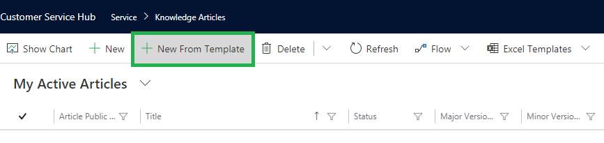 Knowledge Article Templates in Dynamics 365 CS as per 2019 Release Wave 2