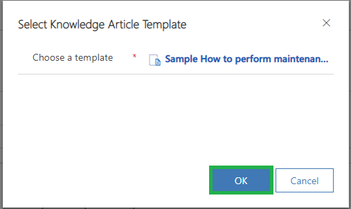 Knowledge Article Templates in Dynamics 365 CS as per 2019 Release Wave 2