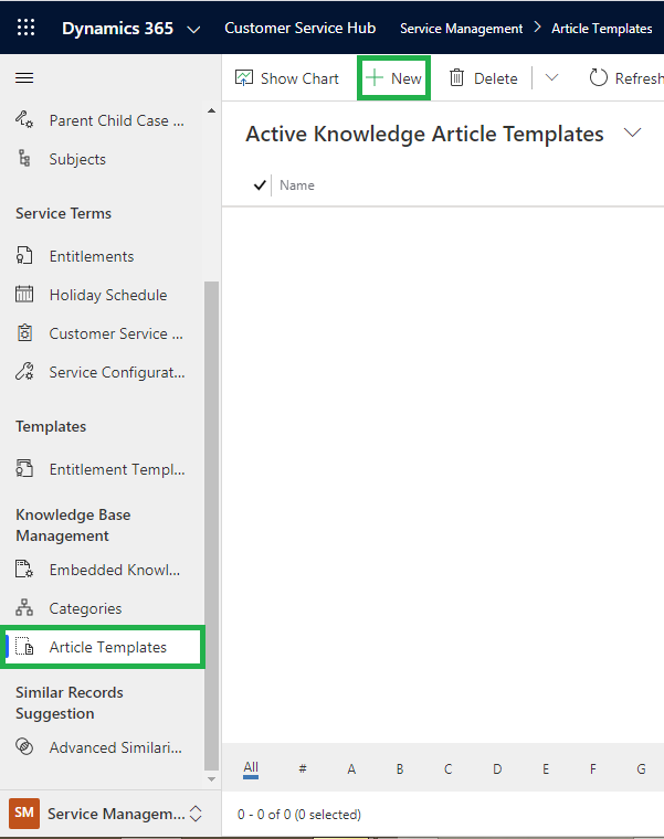 Knowledge Article Templates in Dynamics 365 CS as per 2019 Release Wave 2