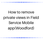 How to remove private views in Field Service Mobile app