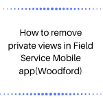 How to remove private views in Field Service Mobile app