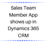 Sales Team Member App shows up in Dynamics 365 CRM