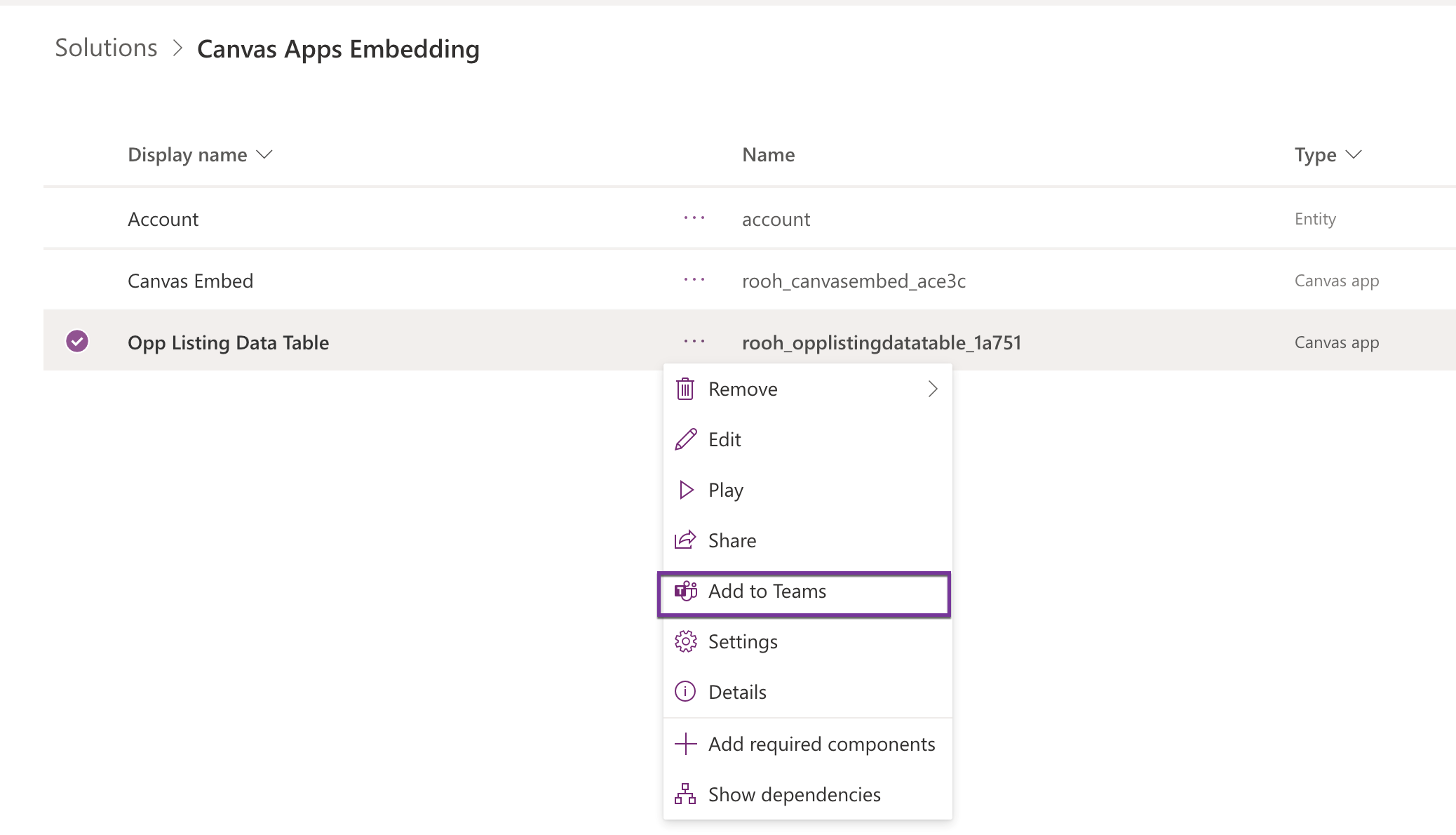 Embedding Canvas Power Apps to Microsoft Teams