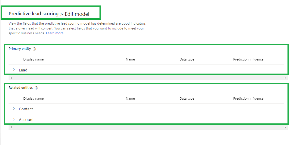 Predictive Lead and Opportunity Scoring feature