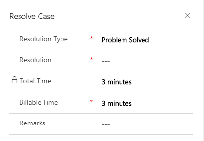 Customize Case Resolution Form