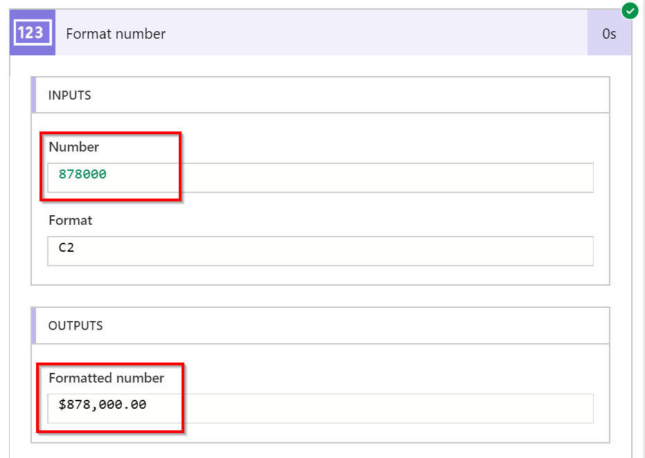 Format Number in Microsoft Power Automate
