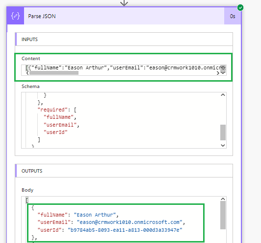 Power Automate using Json Function