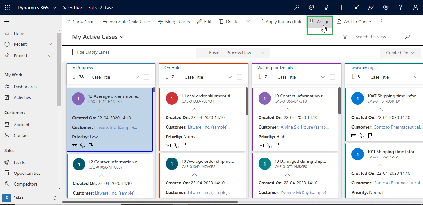 Kanban View to quickly drag and drop Dynamics 365 CRM records