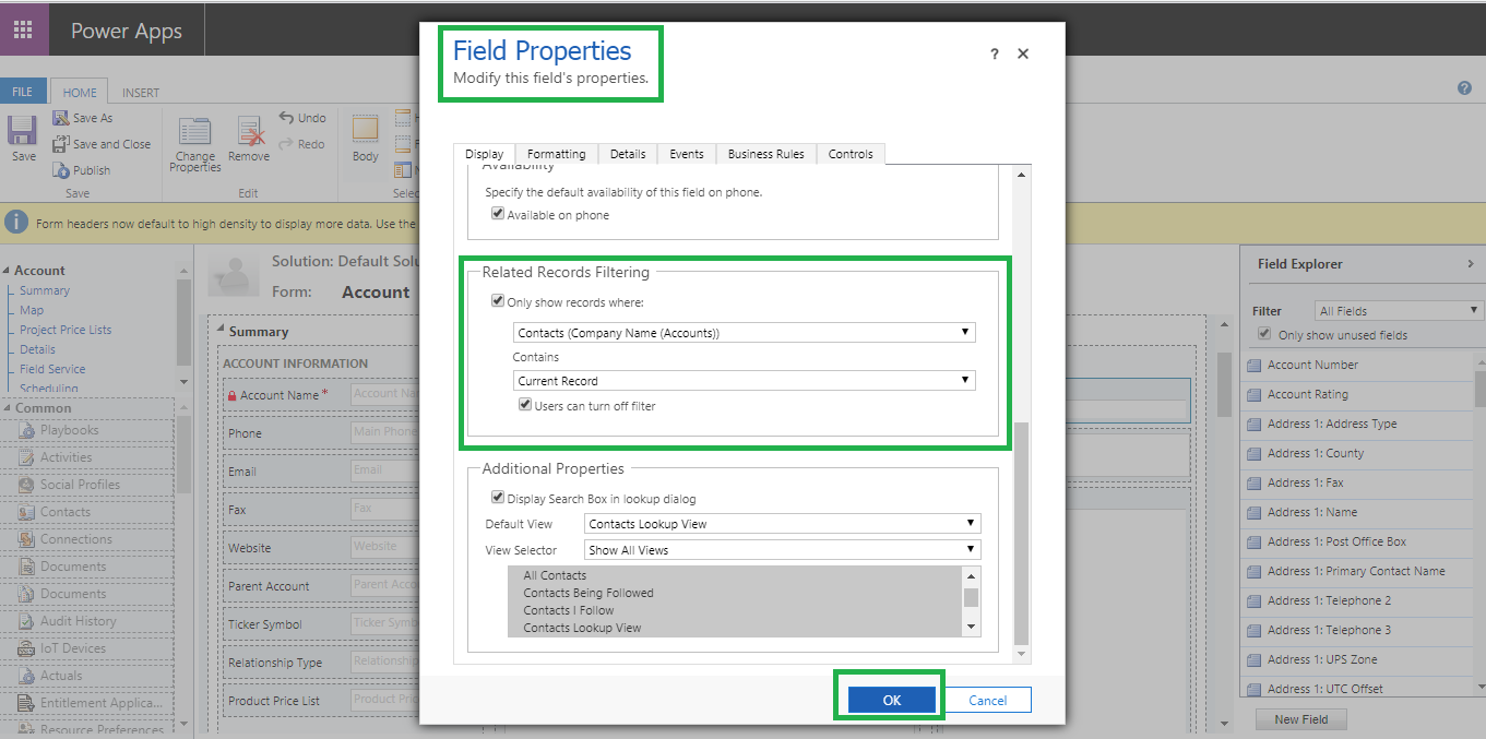 Enhancement in Lookup Filtering