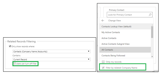 Enhancement in Lookup Filtering