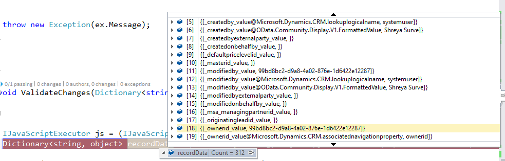 EasyRepro - Retrieve record to validate test case