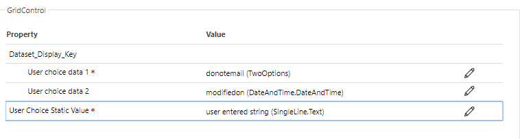 PCF Dataset control