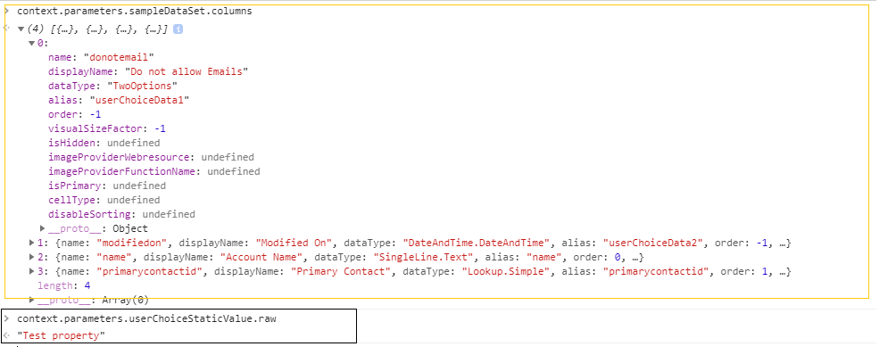 PCF Dataset control