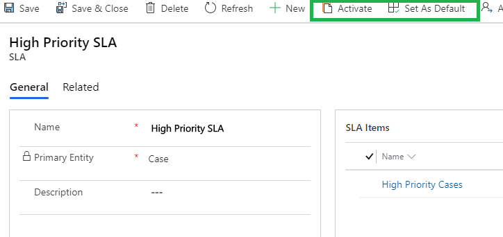 Use Power Automate in SLA to configure Actions