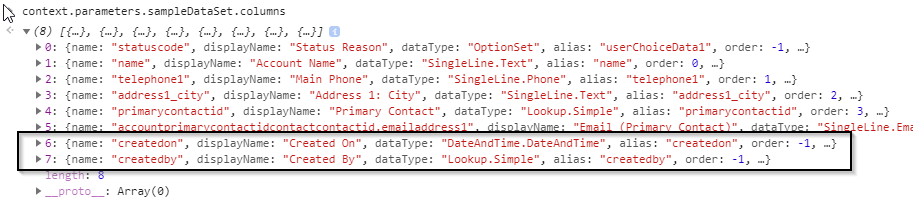 PCF Dataset control