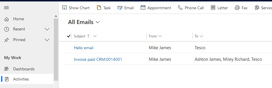 Alerts within Dynamics 365 CRM